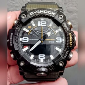 Casio G-SHOCK MUDMASTER GG-B100 56.1mm Black Resin Case with Green Resin